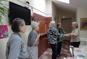 Творческие занятия с пожилыми на прошедший месяц в пансионате "Ялта - Шоссе Революции"