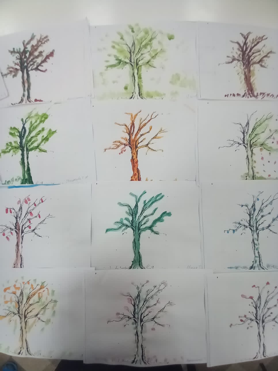 Творческое занятие с пожилыми "Оживи дерево" в пансионате "Ялта"
